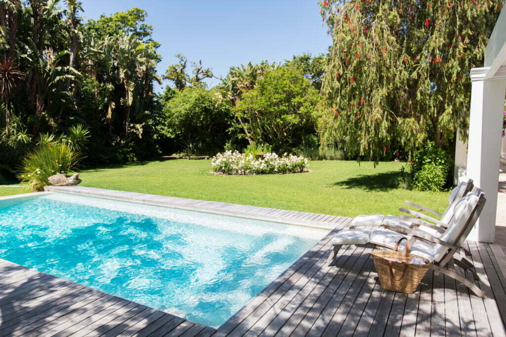 landscaping around pools